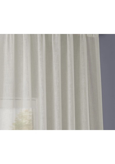 Evdepo Home Kullanıma Hazır Keten Tül Perde (541071453)