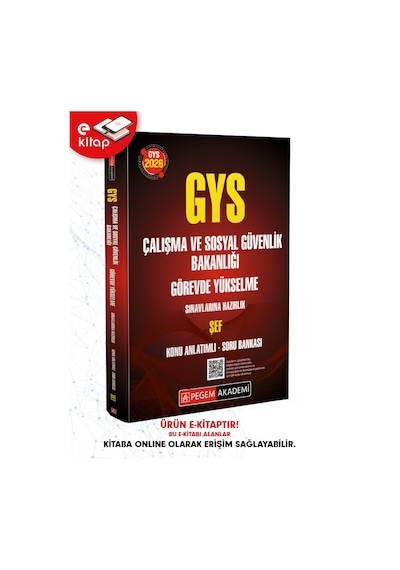 2026 Gys Çalışma Ve Sosyal Güvenlik Bakanlığı Görevde Yükselme Sınavlarına Hazırlık Şef Konu Anlatımlı Soru Bankası E-kitap