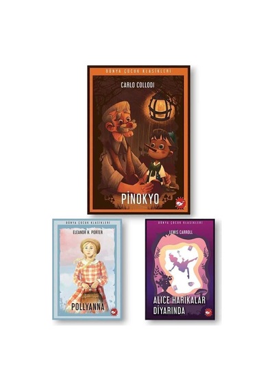 Dünya Çocuk Klasikleri 3 Kitap Set Pinokyo-alice Harikalar Diyarında-pollyanna