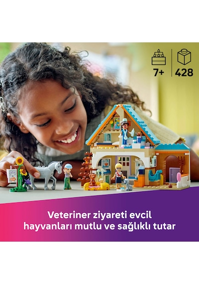 LEGO® Friends At ve Evcil Hayvan Veteriner Kliniği 42651 - 7 Yaş ve Üzeri Çocuklar için Yaratıcı Oyuncak Yapım Seti (428 Parça)