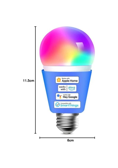 Meross Akıllı Wi-fi Ampul, Apple Homekit İle Çalışır, Wifi Lamba, Led, Çok Renkli, Kısılabilir Ampul, Siri, Alexa, Google Home Ve Smartthings İle Uyumlu, E27 Sıcak Beyaz Diğer