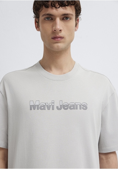 Mavi - Mavi Jeans Baskılı Gri Tişört 0613563-70075
