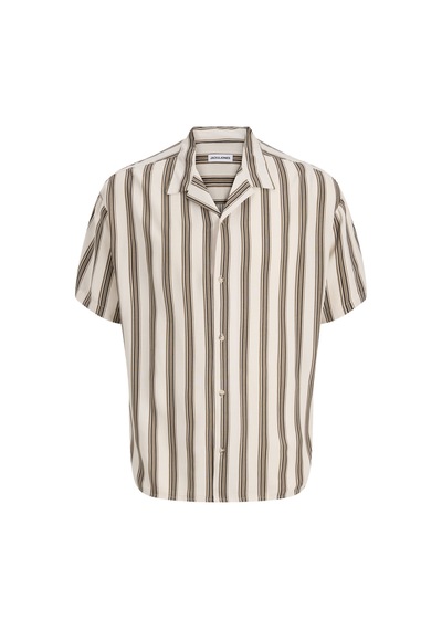 Jack & Jones Erkek Resort Yaka Çizgili Gömlek - Jeff - 12288853 Moonbeam