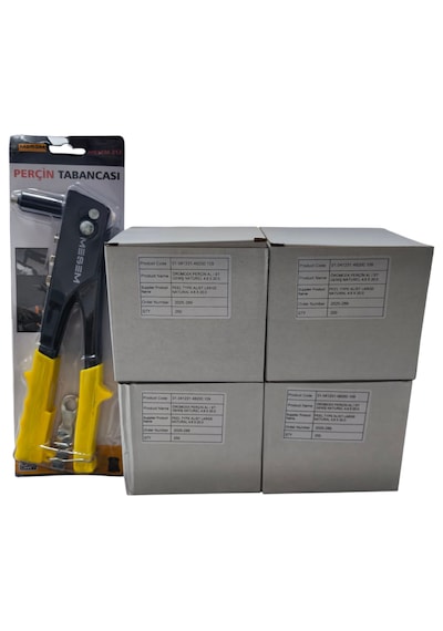 Örümcek Papatya Perçin 4,8x20mm 1000 Adet 4 Kutu 4x250 Meşem Perçin Tabancası Hediye