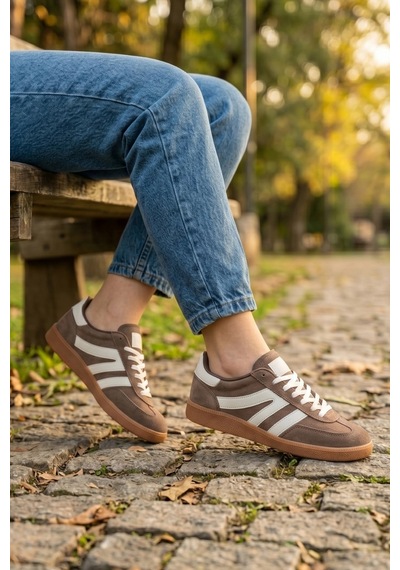 In Step Street-line Classic Sütlü Kahve Süet-deri Unısex Spor Ayakkabı