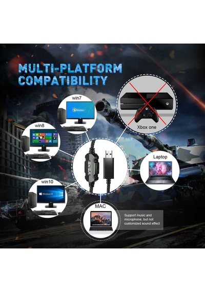 Eksa E1000 Gaming Kulaklık Oyuncu Kulaklığı 7.1 Surround RGB Led USB Bağlantı & Mikrofon ZORE-257893