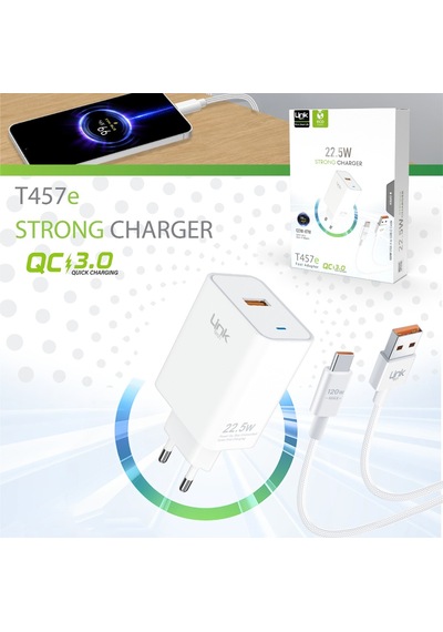 Linktech T457e Eco 22.5w 67-120w Type-c Kablolu Şarj Aleti