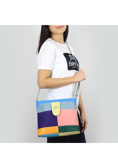 Bavyera Crossbody Hakiki Deri Çapraz Postacı Çanta 29x25 cm