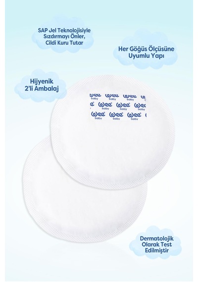 Wee Baby Klasik Yapışkanlı Göğüs Pedi 40x2 80 Adet