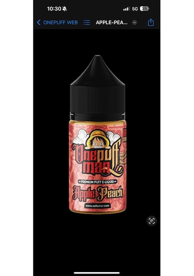 One Puff Man Apple Peach Premium Vape Likit 30 ML