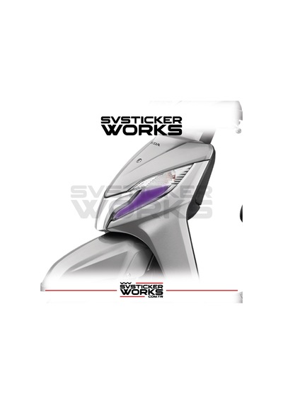 Honda Activa S Far Sticker Şeffaf Folyo Mor