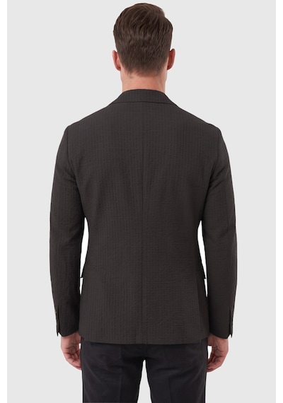 Rizzup Erkek Slim Fit Likralı Siyah Blazer Ceket Gofre Dokulu Esnek Çift Düğmeli Spor Ceket 2600813 Rizzup Erkek Slim Fit Likralı Siyah Blazer Ceket Gofre Dokulu Esnek Çift Düğmeli Spor Ceket 2600813