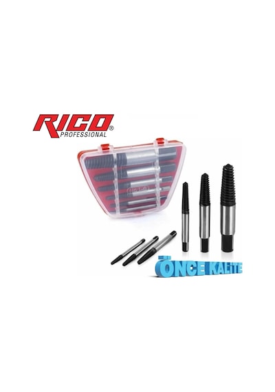 Rico Ters Kılavuz Seti 6 Parça Kırılmış Vida Civata Sökme Aparatı