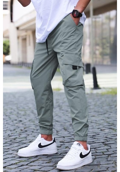 Madmext Çağla Yeşili Kargo Cep Erkek Jogger Pantolon 5461 Çağla Yeşili