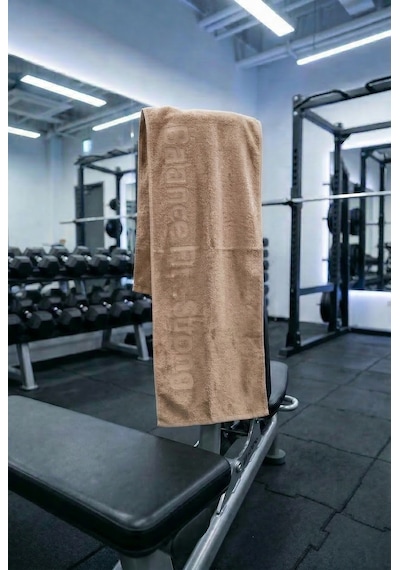 Bfs Bej Sporcu Havlusu 30x120 %100 Pamuk - Yüksek Emicilik, Hafif Bej