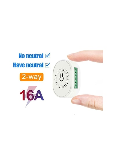 Zigbee Tuya 2 Yollu Mini Akıllı Anahtar 16a Tmz02