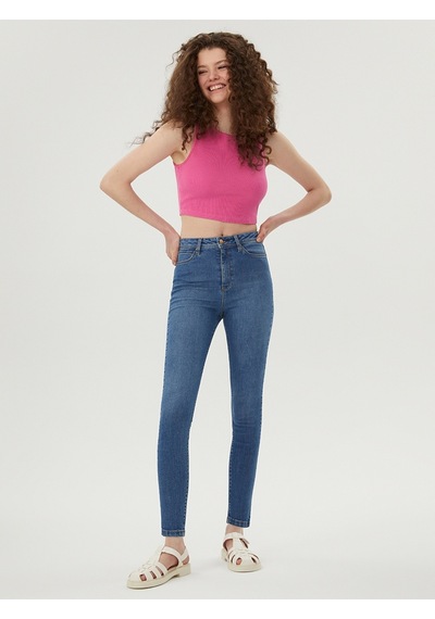 Natalie Skinny Fit Kadın Pantolon Lacivert