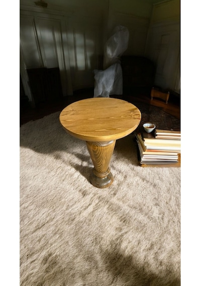Simillo Wooden Ahşap Tekli Mantar Yan Sehpa Modern Koyu Ceviz Renkli Fiskos Kod:2106045610321200147 Koyu Ceviz