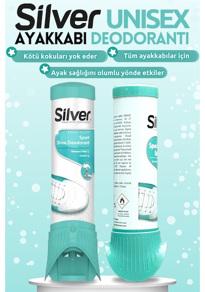 Silver Ayakkabı Deodorantı Koku  Önleyici Sprey Fresh Up 100ml Renksiz
