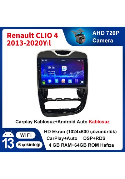 Renault Clıo 4 2013-2020yıl 4gb Ram 64gb Rom Multimedya Carplay N