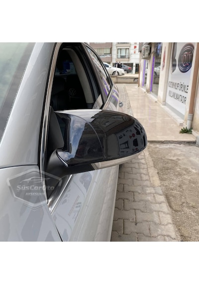 ŞüsCarOto Vw Jetta MK5 2005-2010 Batman Yarasa Ayna Kapağı Piano Black ABS (00)