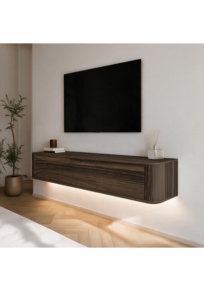 İnarch Dizayn Yoyo Led Işıklı Duvara Monte Tv Sehpası - 3 Kapaklı Modern Tv Konsolu Ceviz İnarch Dizayn Yoyo Led Işıklı Duvara Monte Tv Sehpası - 3 Kapaklı Modern Tv Konsolu Ceviz