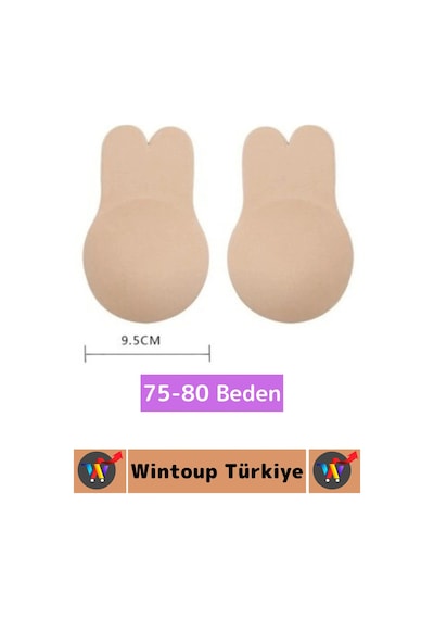 Wintoup Kendinden Yapışkanlı Tekrar Kullanılabilir İnce Tasarım Hayalet Sütyen Ten Renk Bej