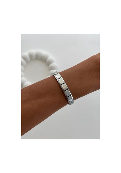 İtalyan Charm Çelik Gümüş Bileklik Gümüş