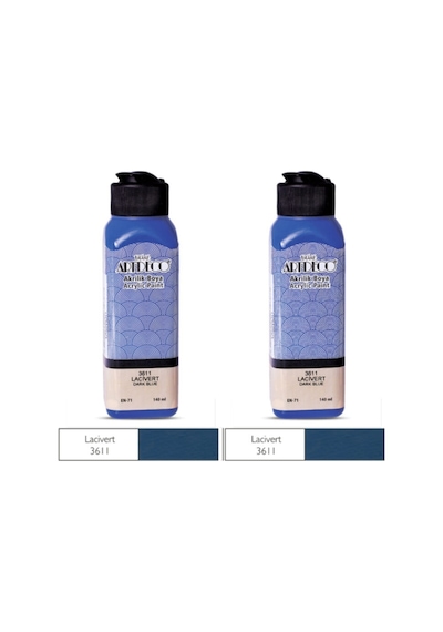 2 Li Akrilik Boya 140 Ml Renk Seçmeli Canlı Ve Pastel 3611 - Lacivert