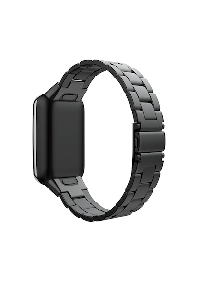 Ekılıf - Xiaomi Mi Band 7 Pro Uyumlu - Kordon Metal Kordon Krd-04 - Siyah
