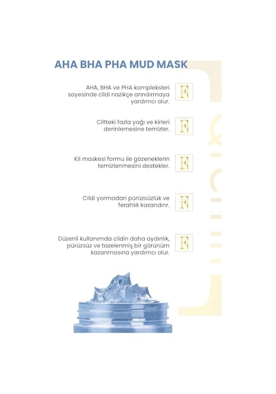 Sıfır Gözenek Siyah Nokta Mavi Kil Maskesi Aha + Bha+pha 100 Ml