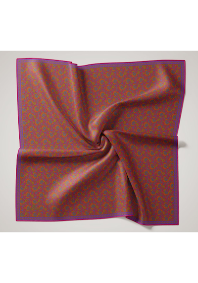 Silk Home Soft Eşarp 73077-10 Mor, Mercan, Parlak Turuncu