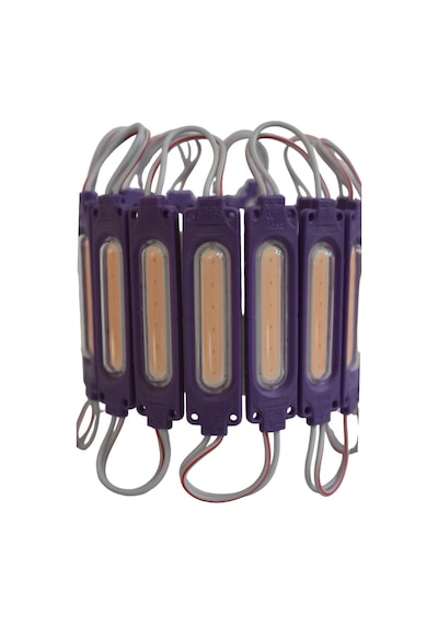 Cob Led Modül Lensli 2 Watt 12 Volt Mor 10 Adet