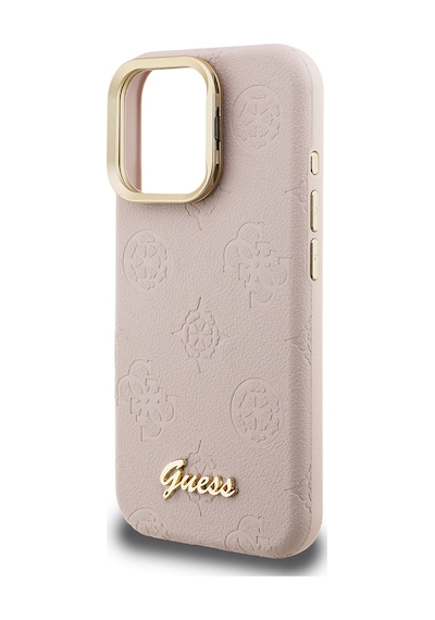Apple Uyumlu iPhone 16 Pro Max Kılıf Guess Lisanslı M safe Şarj Özellikli Kamera Standlı Peony Kapak Pembe