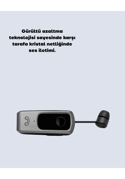 Hubrendy Kargo Geri Çekilebilir Kablolu Bluetooth İş Kulaklığı