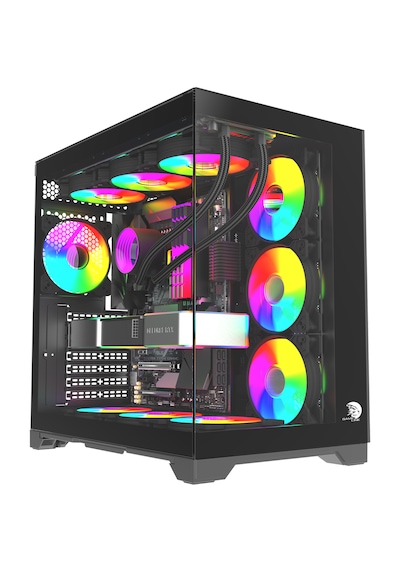Gameline Robust Premium 7x Rgb Fanlı Usb 3.0 Type-c Gaming Bilgisayar Kasası Siyah Gameline Robust Premium 7x Rgb Fanlı Usb 3.0 Type-c Gaming Bilgisayar Kasası Siyah