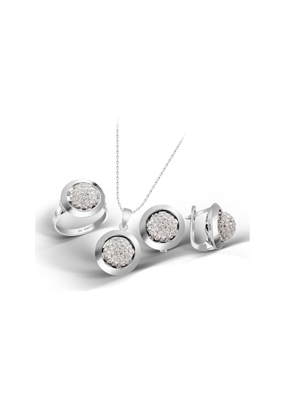 Kuyumcudükkani Avusturya"crystal"taşlı Mini Set -24087-w-w 19 Beyaz