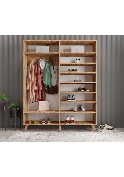 Açelya Portmanto Vestiyer Ayakkabılık Çf -montaj Dahil M2 140 Cm
