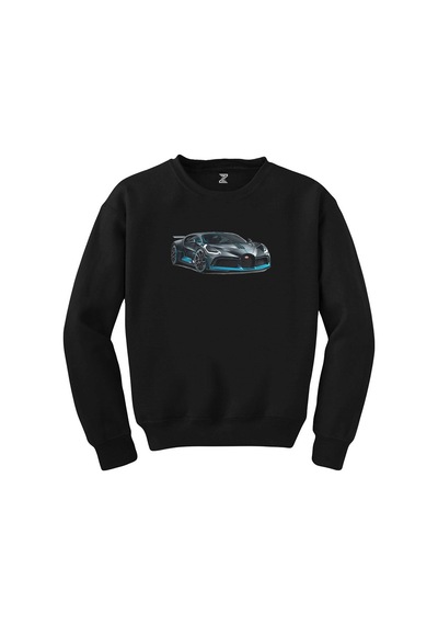 Bugatti Car Siyah Sweatshirt Siyah