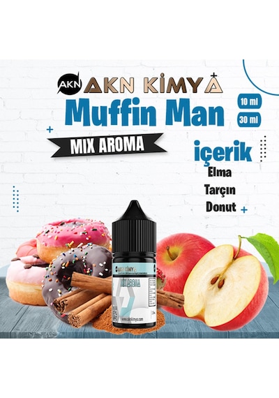 Akn Kimya One Hit Wonder Muffin Man Mix Aroma Elma Tarçın Donut Gıda Aroması 10 Ml