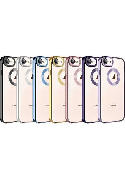 Apple İphone 7 Uyumlu Logo Gösteren Kamera Korumalı Renkli Tasarım Kılıf