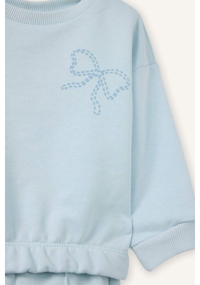 Defacto Kız Bebek Aplike 2li Takım Sweatshirt Eşofman Altı G8500a526spbe174 Mavi-be174 Defacto Kız Bebek Aplike 2li Takım Sweatshirt Eşofman Altı G8500a526spbe174 Mavi-be174