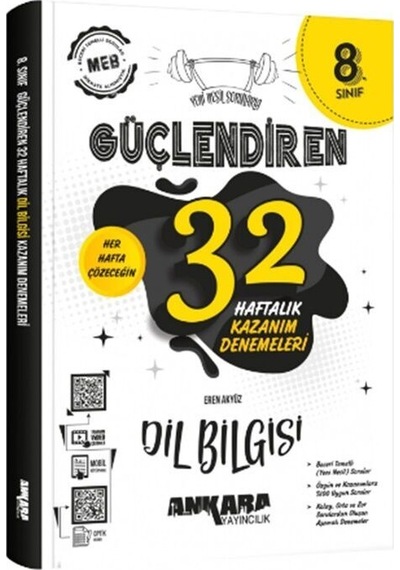 8. Sınıf Dil Bilgisi Güçlendiren Haftalık Kazanım Denemeleri Anka