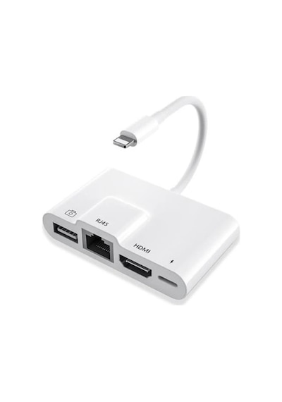 Ally iPhone Uyumlu 3in1 Lightning Hdmı Rj45 Otg Digital Av Adaptör Hub- 5775