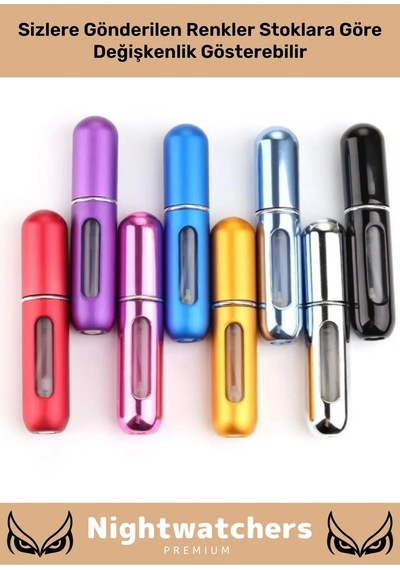 Özel Parfüm Şişesinden Doldurulabilir Taşınabilir Çanta İçi Mini Cep Parfüm Şişesi 5 Ml X 2 Adet
