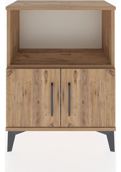 Arges Komodin 2 Raflı 2 Kapaklı 60x30x80 Çam-çam Atlas Çam