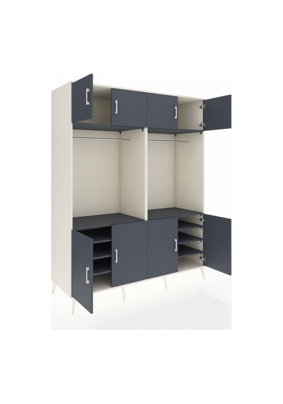 Kronos Gardrop 10 Raflı 8 Kapaklı 2 Askılı 176x59x221 Aytaşı-antrasit Antrasit Kronos Gardrop 10 Raflı 8 Kapaklı 2 Askılı 176x59x221 Aytaşı-antrasit Antrasit