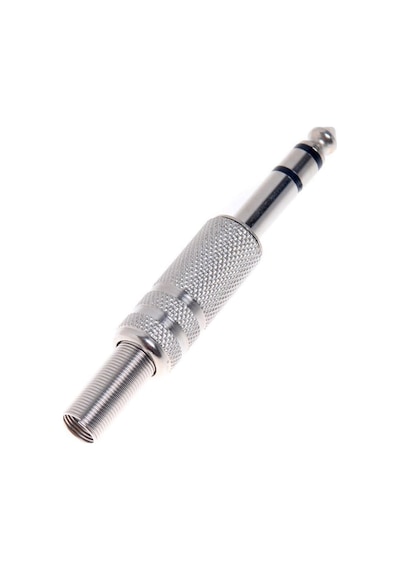 Metal 6.3Mm Stereo Jack Erkek Lehimlik Konnektör Çivi Jack Stereo