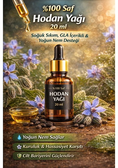 %100 Saf Hodan Yağı 20 Ml Soğuk Sıkım & Yoğun Nem Desteği