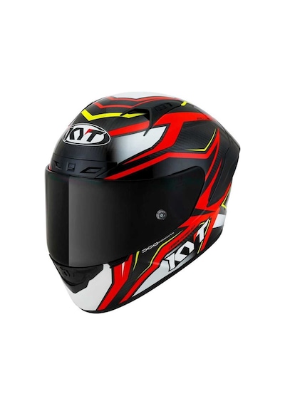 Kyt Nz-Race Carbon Strıde Kapalı Motosiklet Kaskı Beyaz - Kırmızı - Siyah